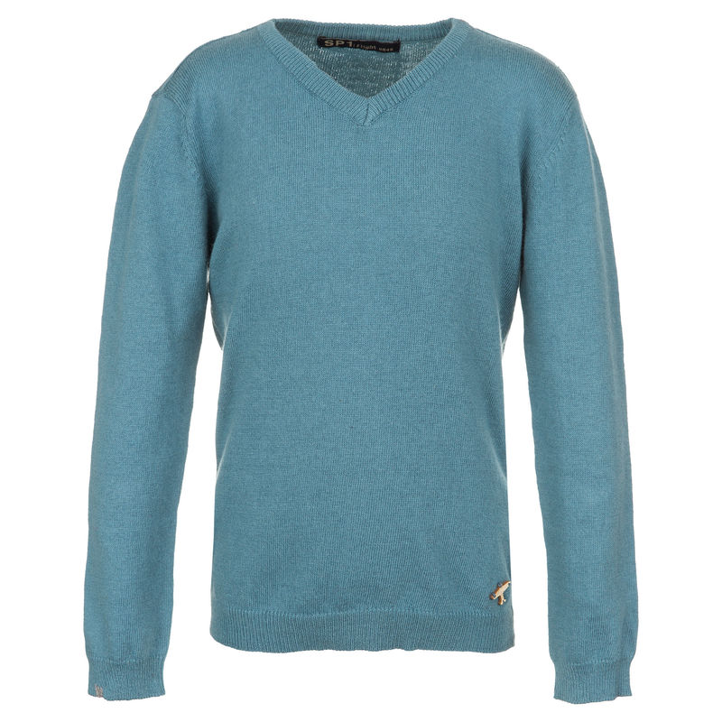 Пуловер голубого цвета